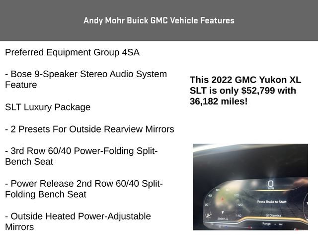 Used 2022 GMC Yukon XL SLT w/ SLT Luxury Package AWD/4WD image 11