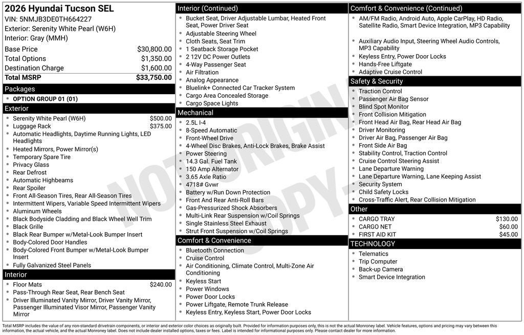New 2026 Hyundai Tucson SEL FWD image 20