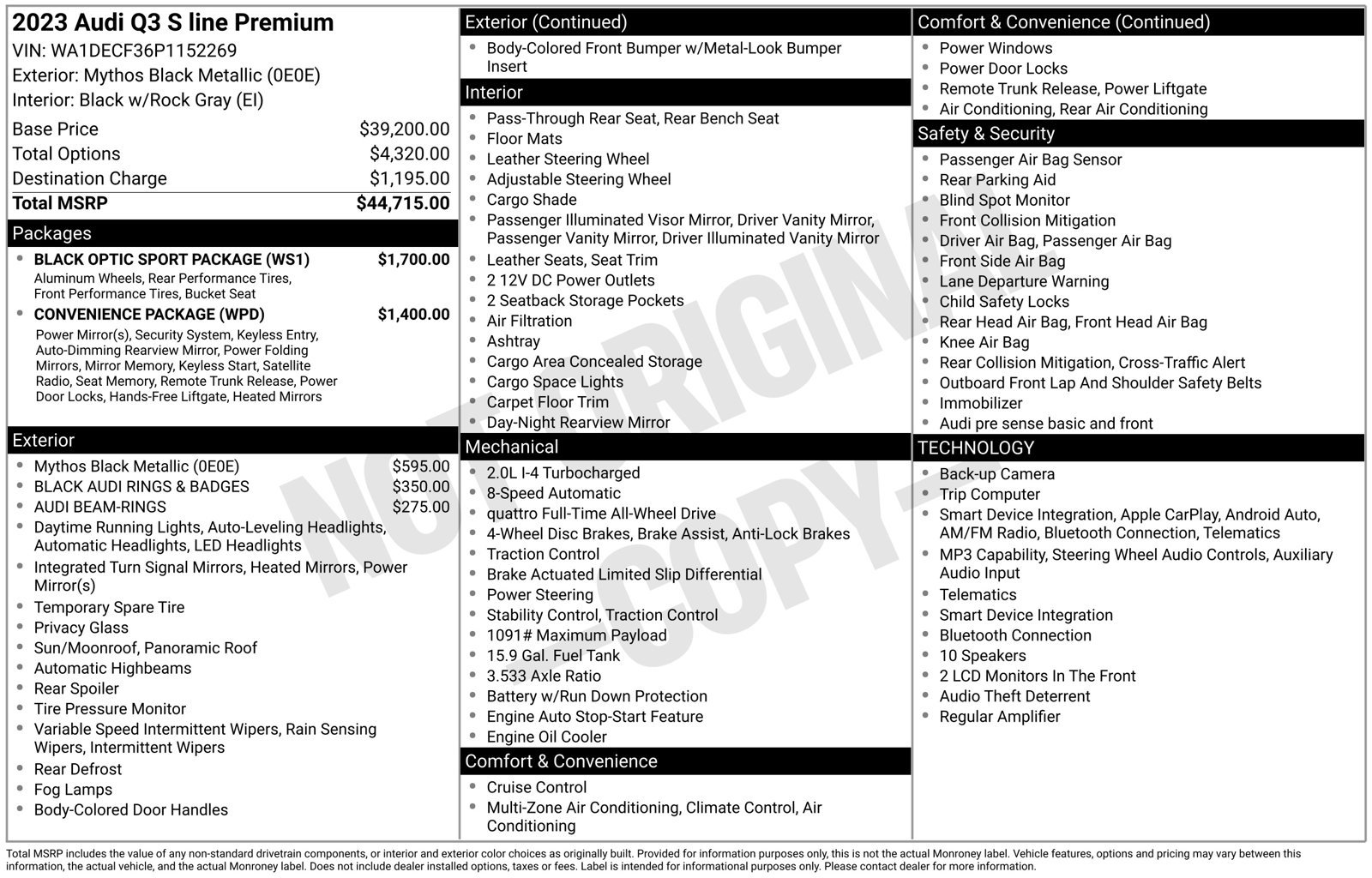 Certified 2023 Audi Q3 2.0T Premium w/ Black Optic Sport Package AWD/4WD image 32