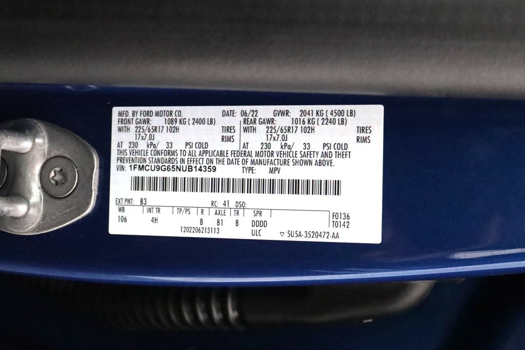 Used 2022 Ford Escape SE w/ Convenience Package AWD/4WD image 30