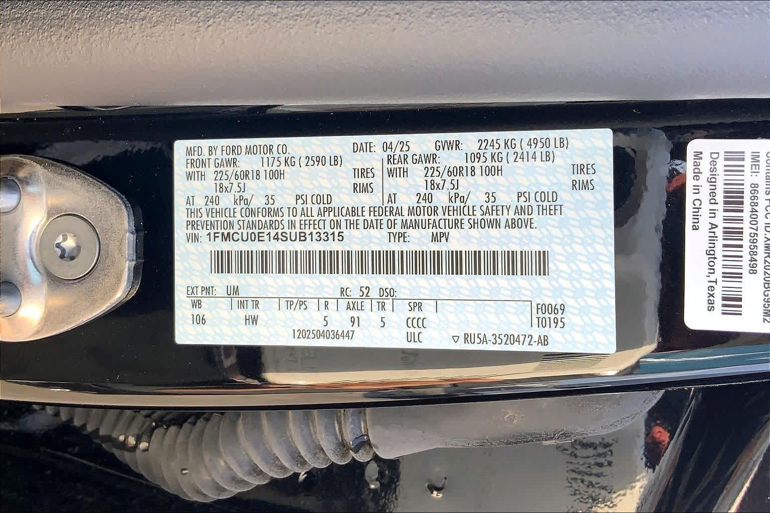 Used 2025 Ford Escape SE FWD image 60