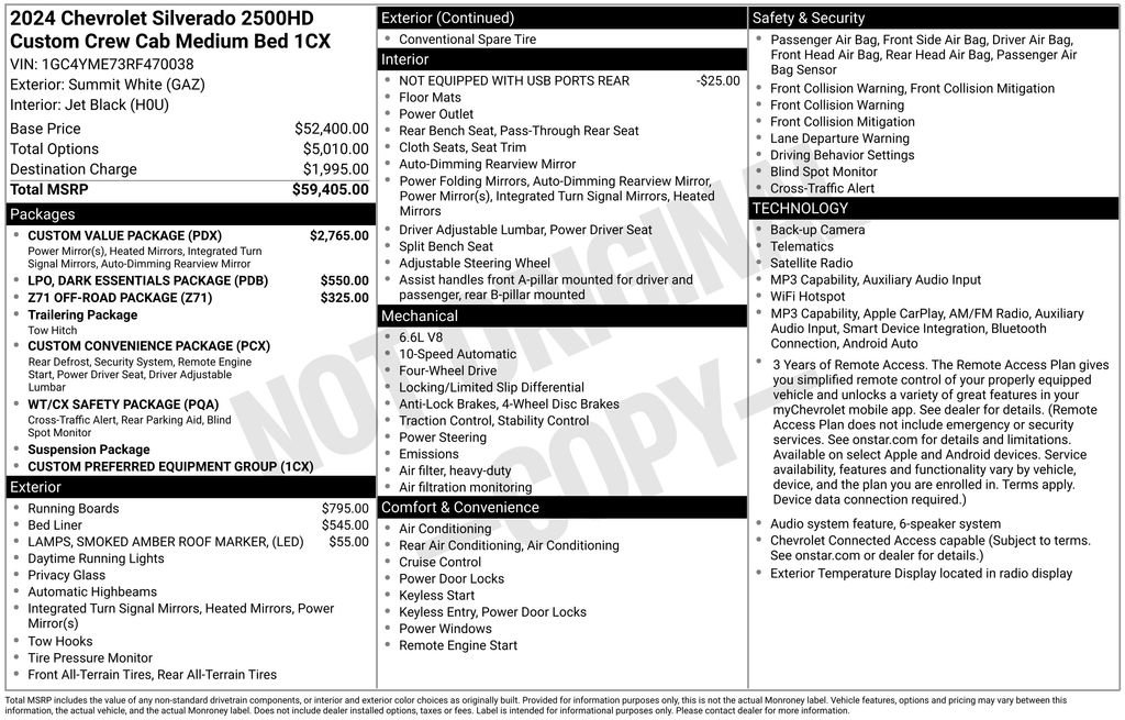Used 2024 Chevrolet Silverado 2500 Custom w/ Custom Value Package AWD/4WD image 26
