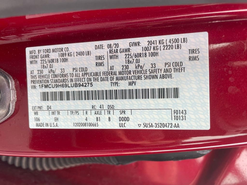 Used 2020 Ford Escape SEL AWD/4WD image 44