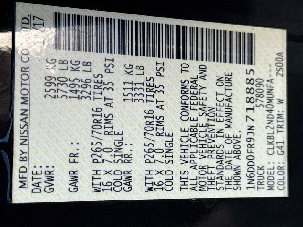 Used 2018 Nissan Frontier SV image 39