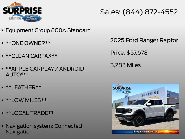Certified 2025 Ford Ranger Raptor AWD/4WD image 7