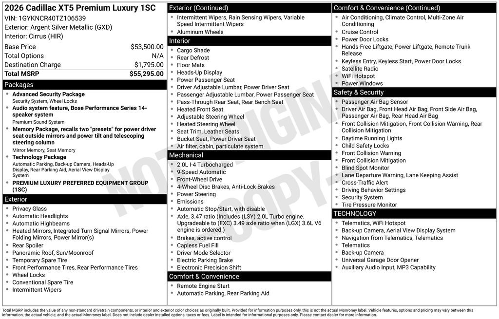 Certified 2026 Cadillac XT5 Premium Luxury FWD image 22