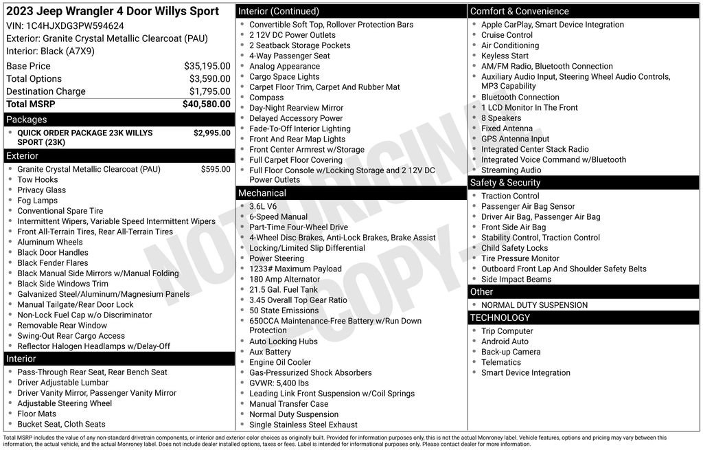 Used 2023 Jeep Wrangler Willys image 7