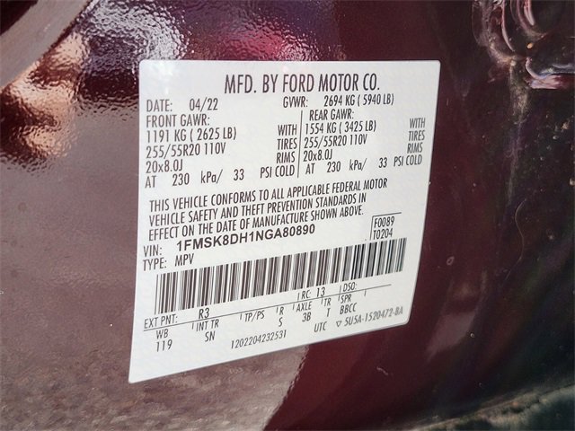 Certified 2022 Ford Explorer XLT w/ Equipment Group 202A image 36