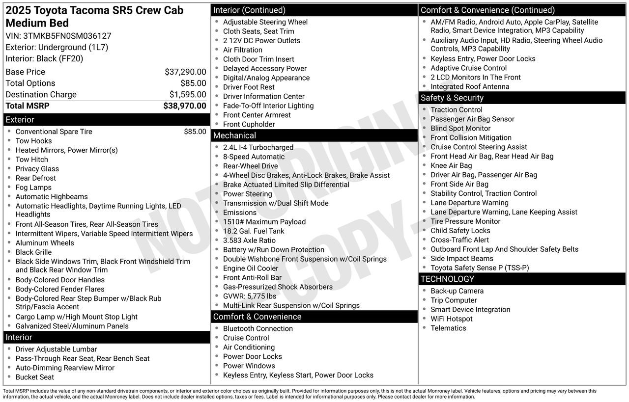 Used 2025 Toyota Tacoma SR5 RWD image 30