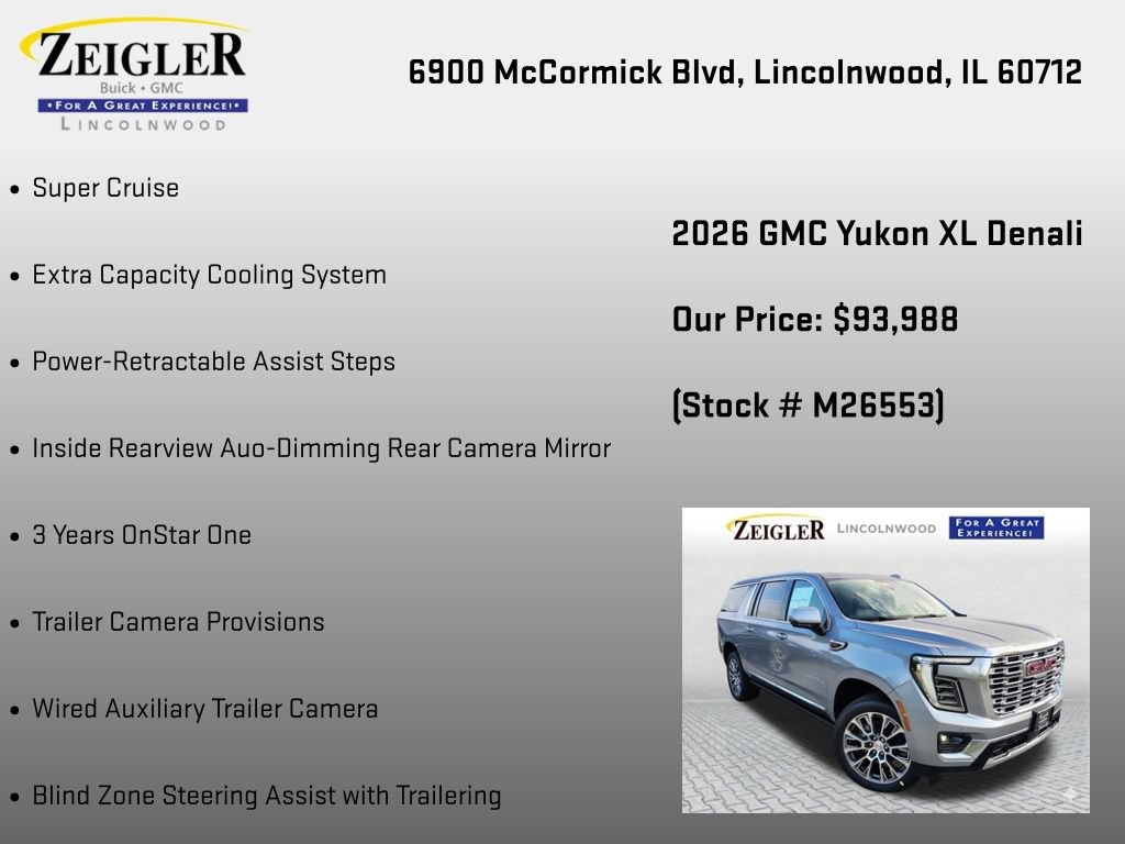 New 2026 GMC Yukon XL Denali w/ Denali Reserve Package AWD/4WD image 30