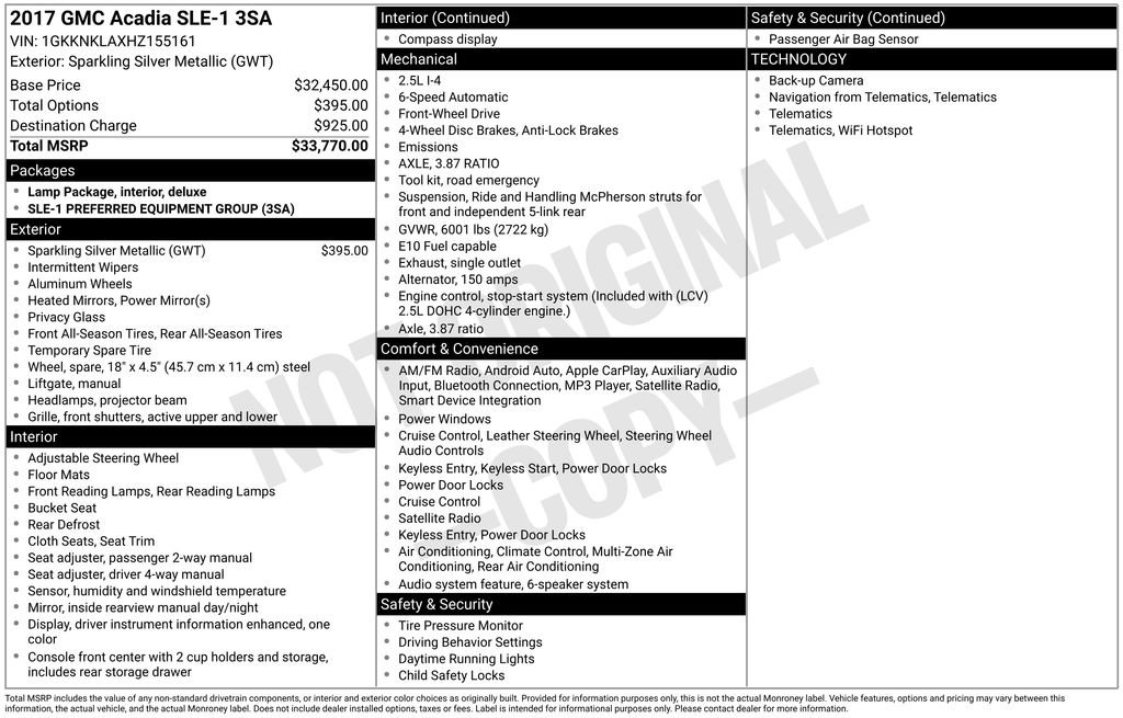 Used 2017 GMC Acadia SLE image 23