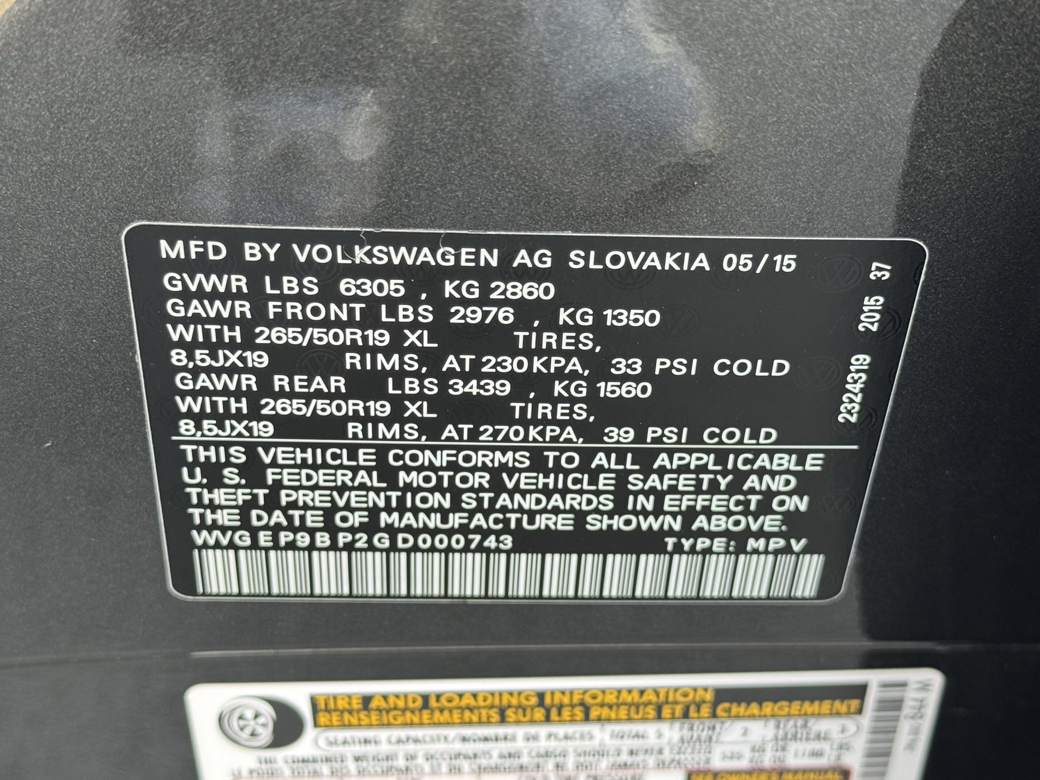 Used 2016 Volkswagen Touareg Sport AWD/4WD image 34