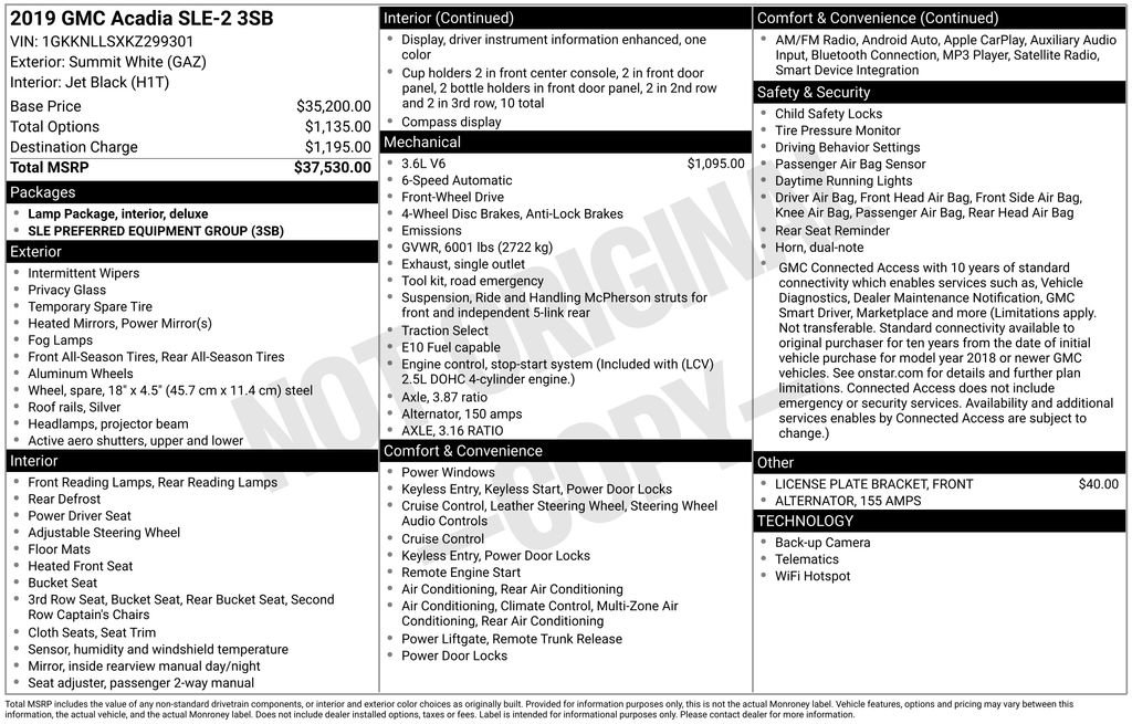 Used 2019 GMC Acadia SLE image 30