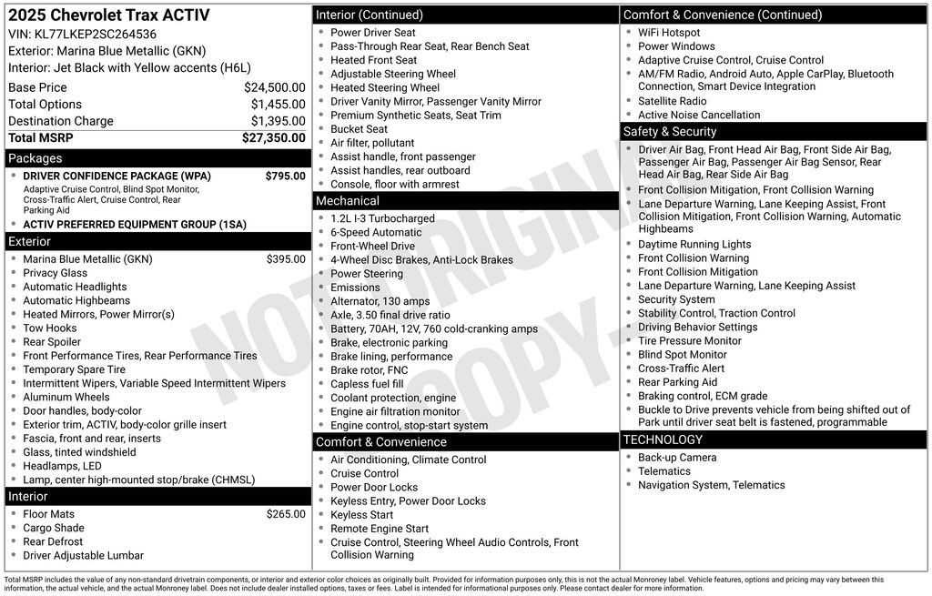 Used 2025 Chevrolet Trax ACTIV w/ Driver Confidence Package image 27