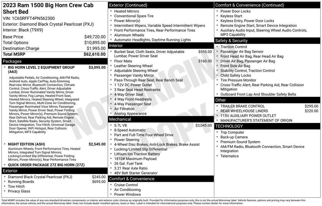 Certified 2023 RAM 1500 Big Horn AWD/4WD image 6