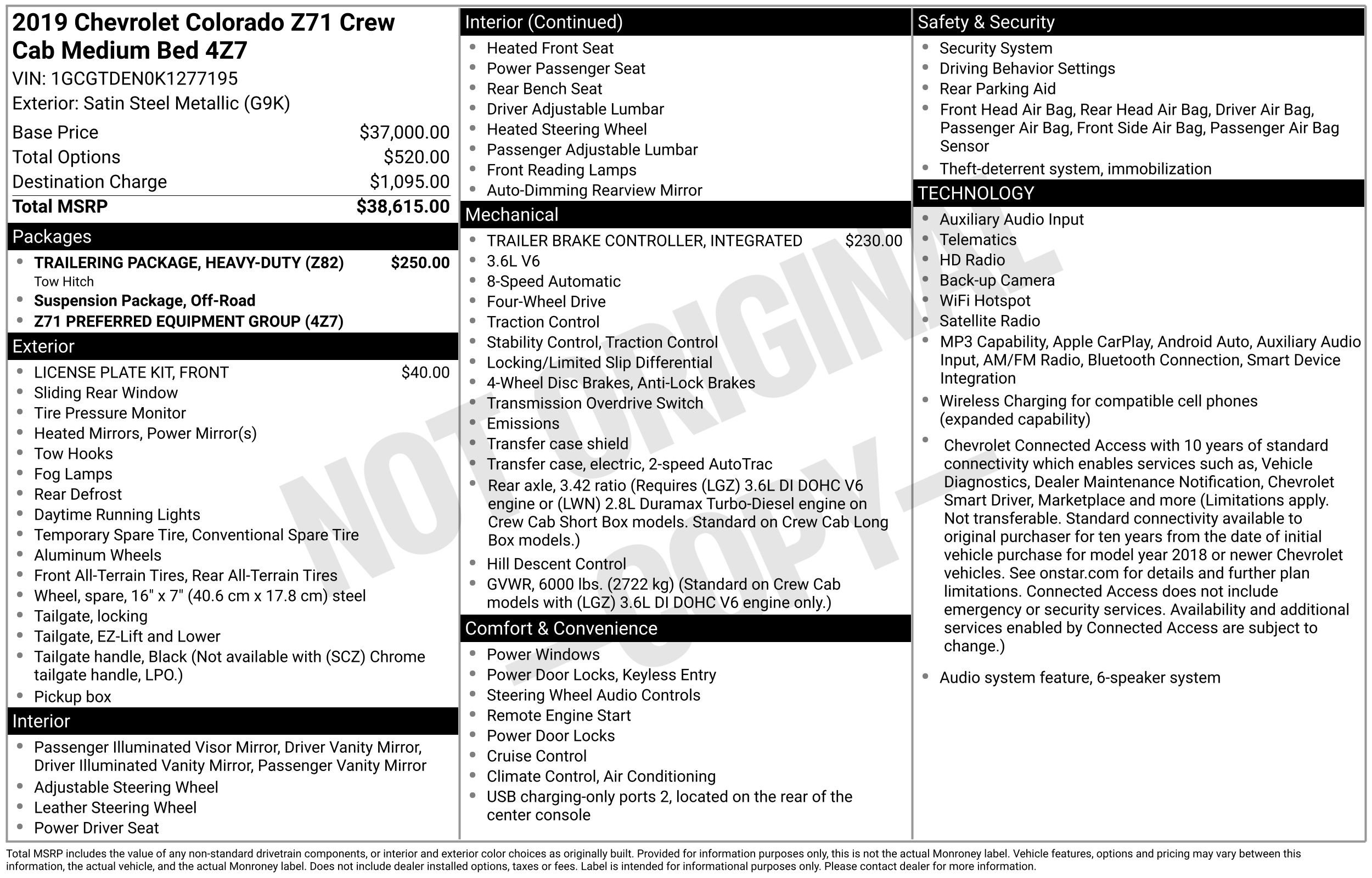 Used 2019 Chevrolet Colorado Z71 AWD/4WD image 2