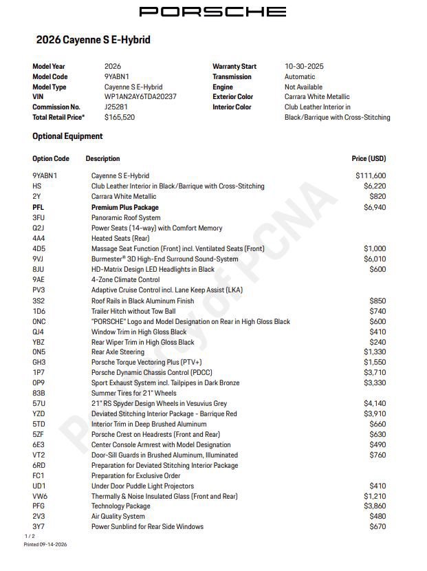 Certified 2026 Porsche Cayenne S AWD/4WD image 6