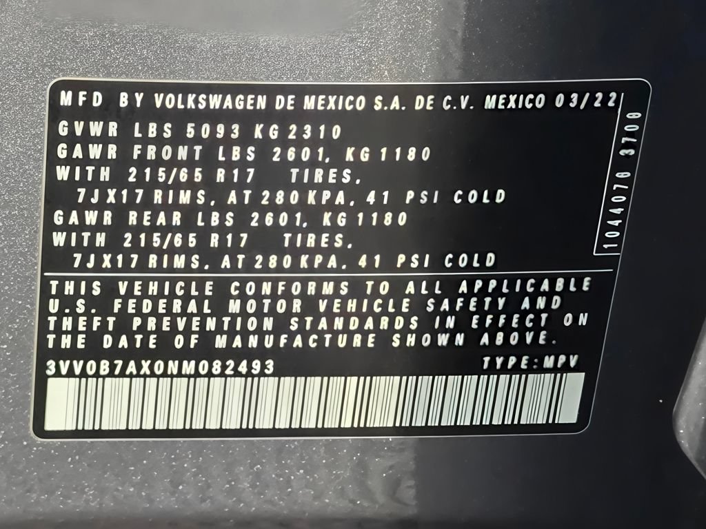 Used 2022 Volkswagen Tiguan S AWD/4WD image 47