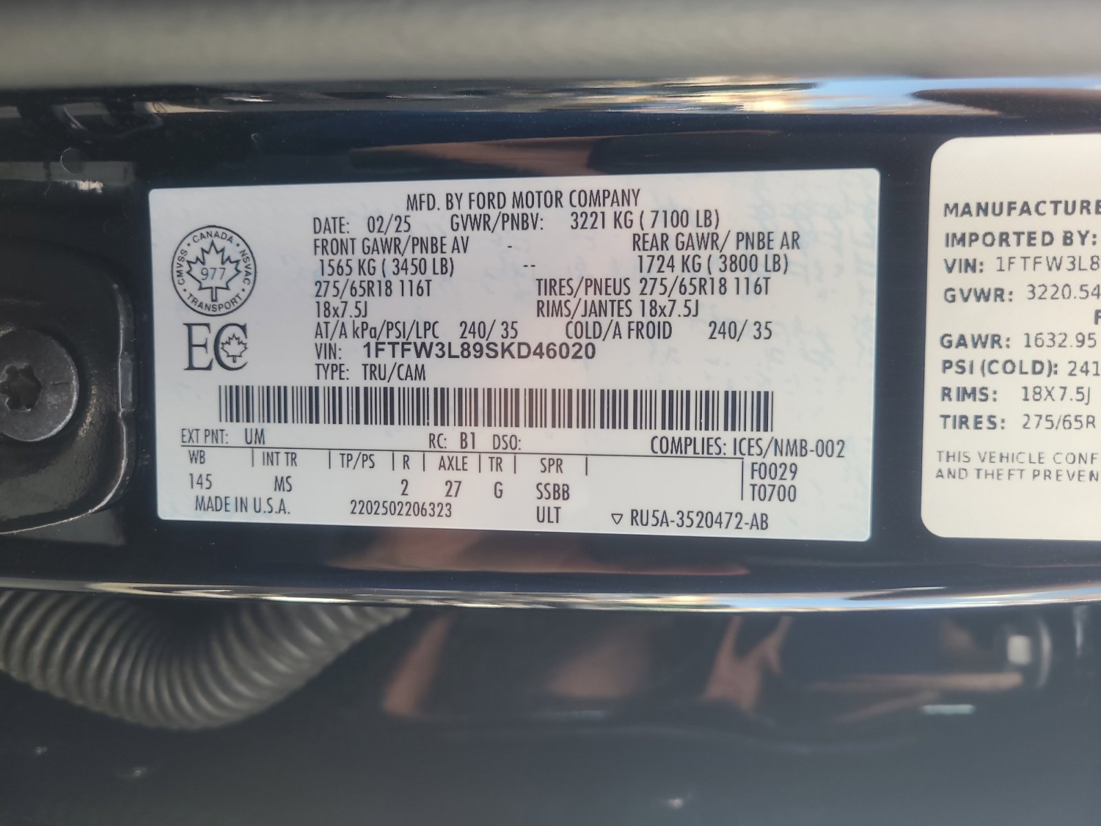 Certified 2025 Ford F150 XLT w/ Equipment Group 301A Standard image 25