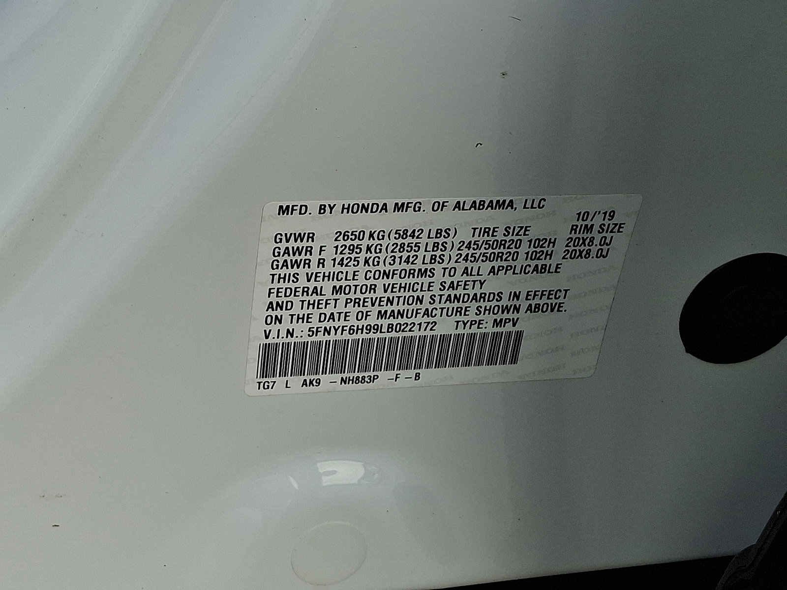 Used 2020 Honda Pilot Touring image 30