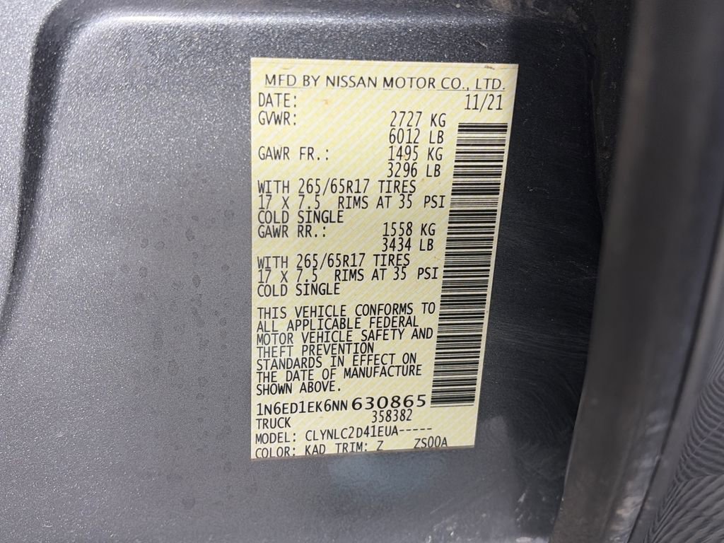 Used 2022 Nissan Frontier SV image 9