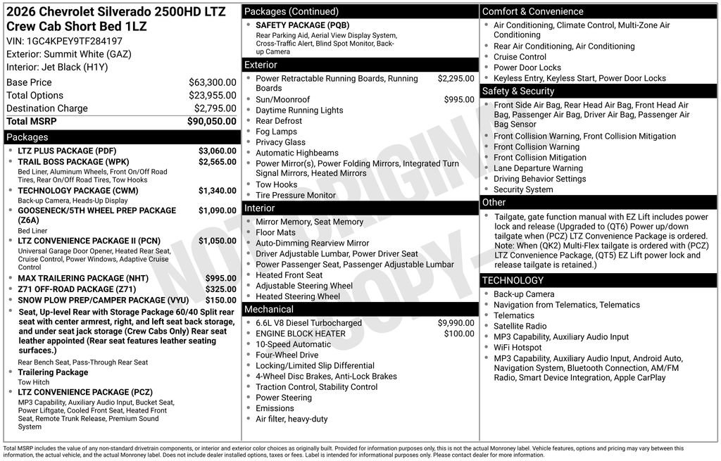 New 2026 Chevrolet Silverado 2500 LTZ w/ LTZ Plus Package AWD/4WD image 45
