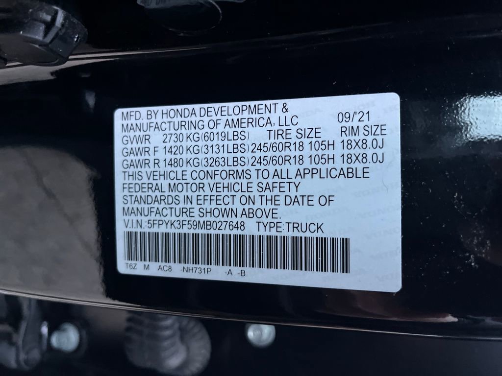 Used 2021 Honda Ridgeline RTL image 29