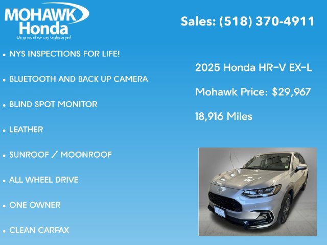 Certified 2025 Honda HR-V EX-L image 8