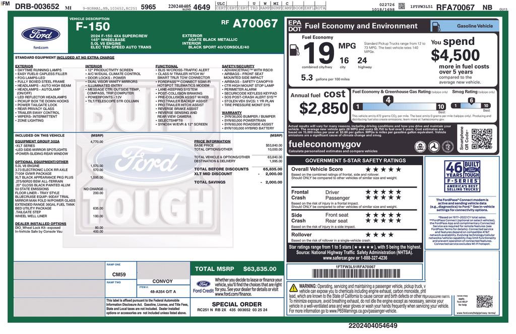 Used 2024 Ford F150 XLT w/ Equipment Group 302A MID image 31