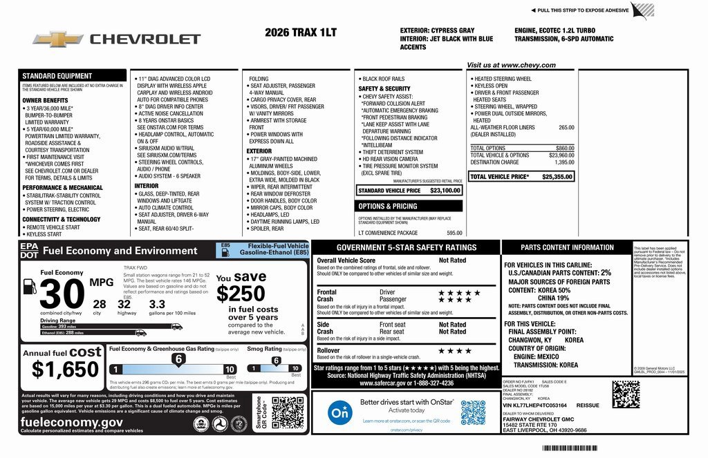 New 2026 Chevrolet Trax LT w/ LT Convenience Package image 4