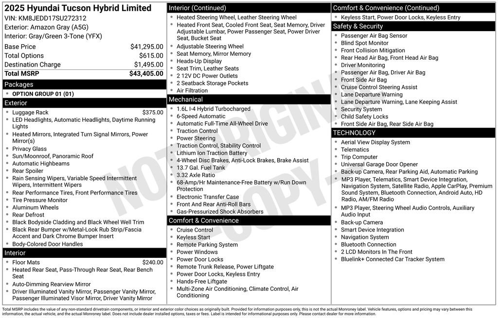 Used 2025 Hyundai Tucson Limited AWD/4WD image 32