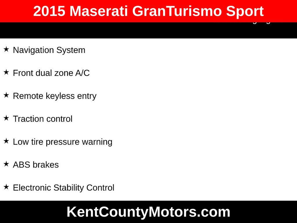 Used 2015 Maserati GranTurismo Sport RWD image 1