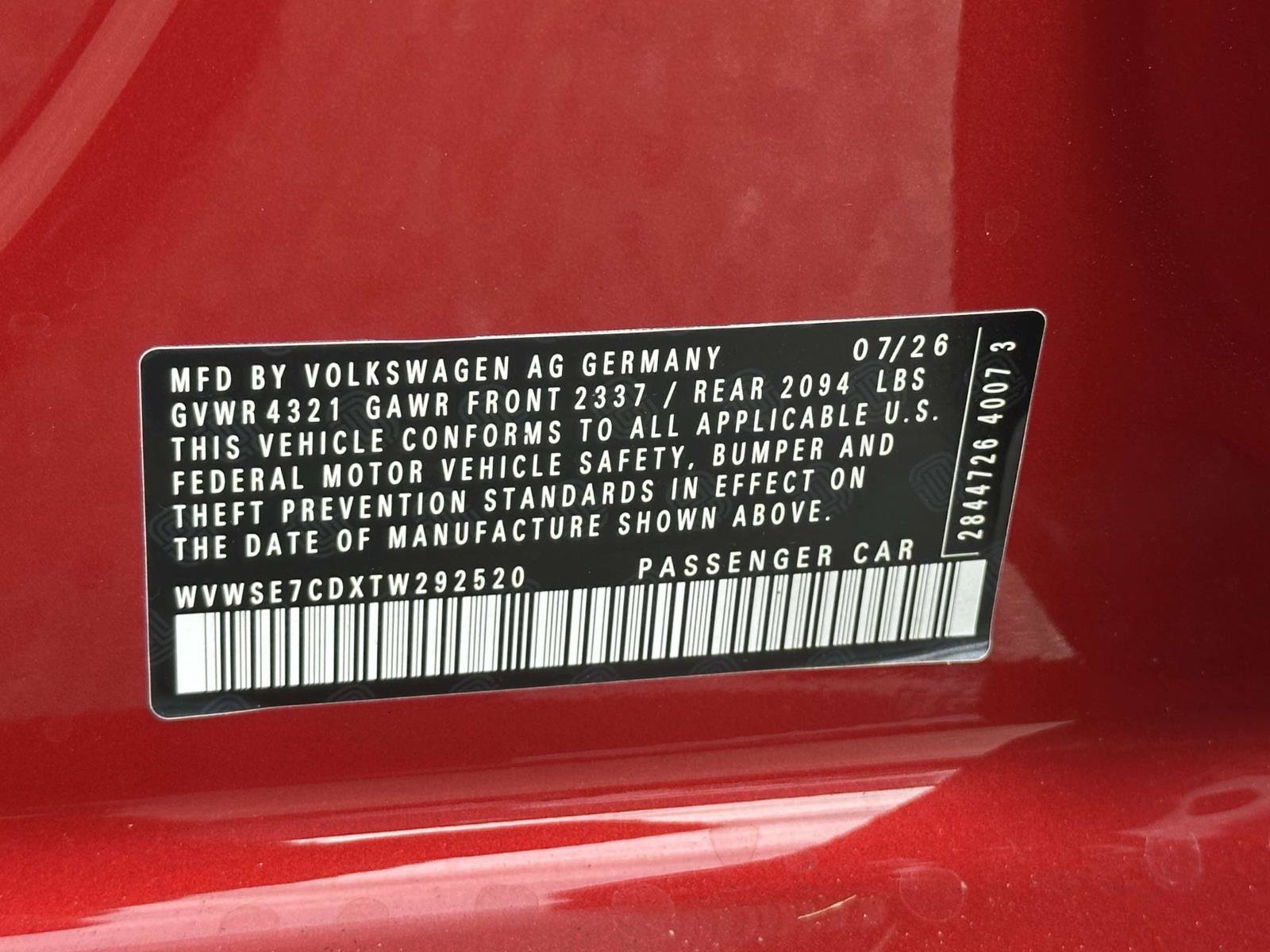 New 2026 Volkswagen GTI SE FWD image 16