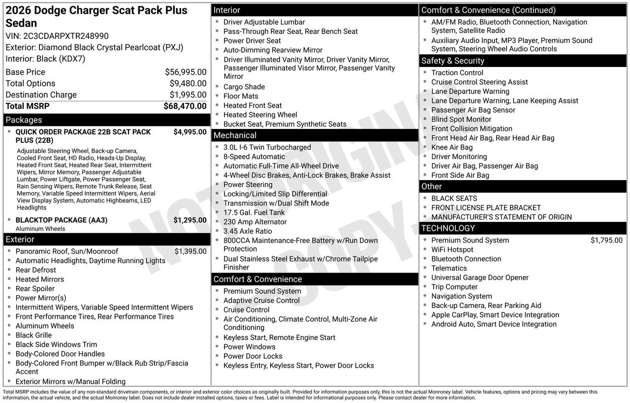 New 2026 Dodge Charger Scat Pack AWD/4WD image 28