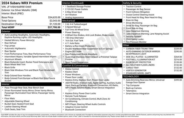 Used 2024 Subaru WRX Premium image 37