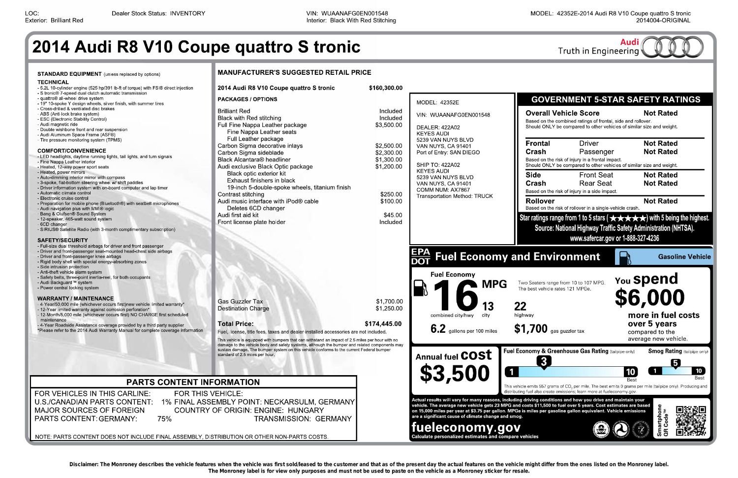 Used 2014 Audi R8 V10 image 4