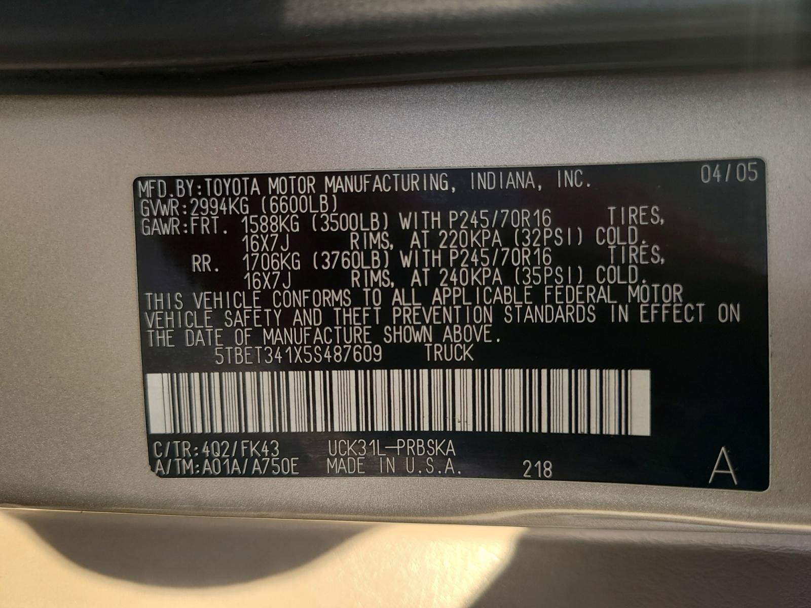 Used 2005 Toyota Tundra SR5 RWD image 24