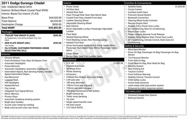 Used 2011 Dodge Durango Citadel w/ Trailer Tow Group IV AWD/4WD image 18