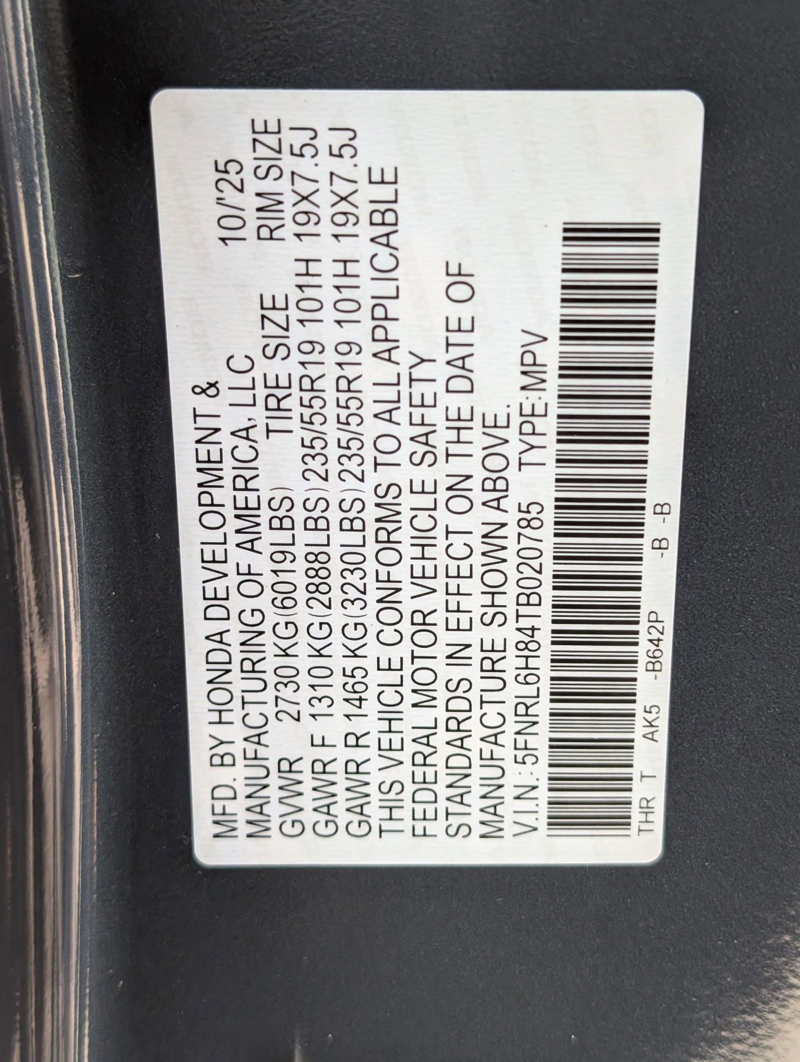 New 2026 Honda Odyssey Touring image 20