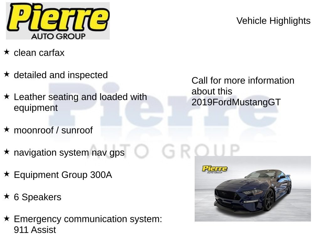 Used 2019 Ford Mustang GT w/ Black Accent Package RWD image 7