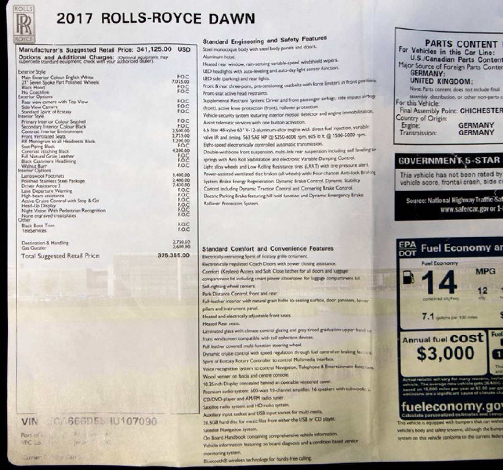 Used 2017 Rolls-Royce Dawn image 64