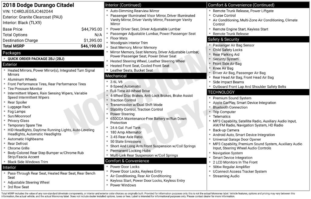 Used 2018 Dodge Durango Citadel AWD/4WD image 35
