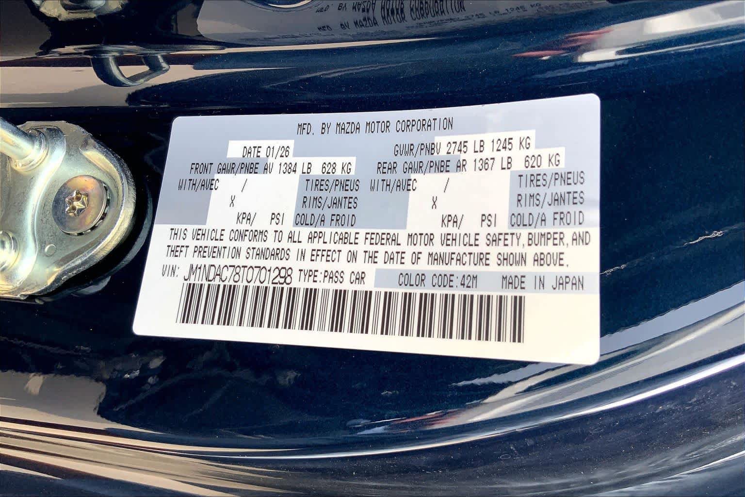 New 2026 MAZDA MX-5 Miata Club w/ Brembo/BBS Recaro Package RWD image 21