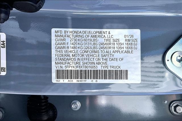 New 2026 Honda Ridgeline Black Edition image 11