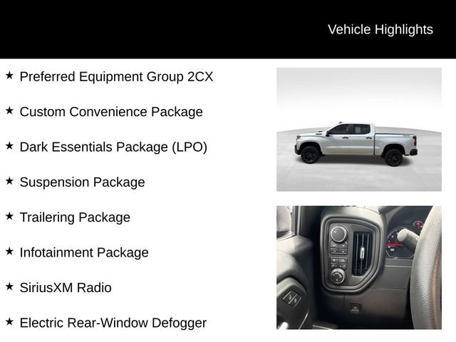 Used 2021 Chevrolet Silverado 1500 Custom Trail Boss w/ LPO, Dark Essentials Package AWD/4WD image 3