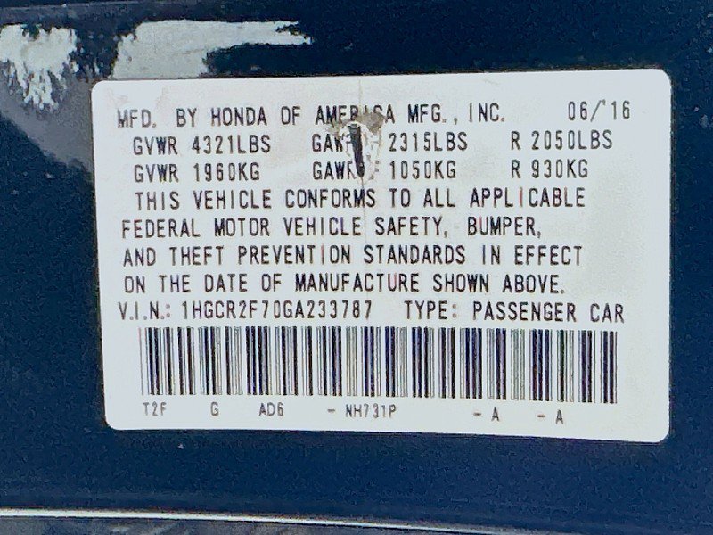 Used 2016 Honda Accord EX image 33