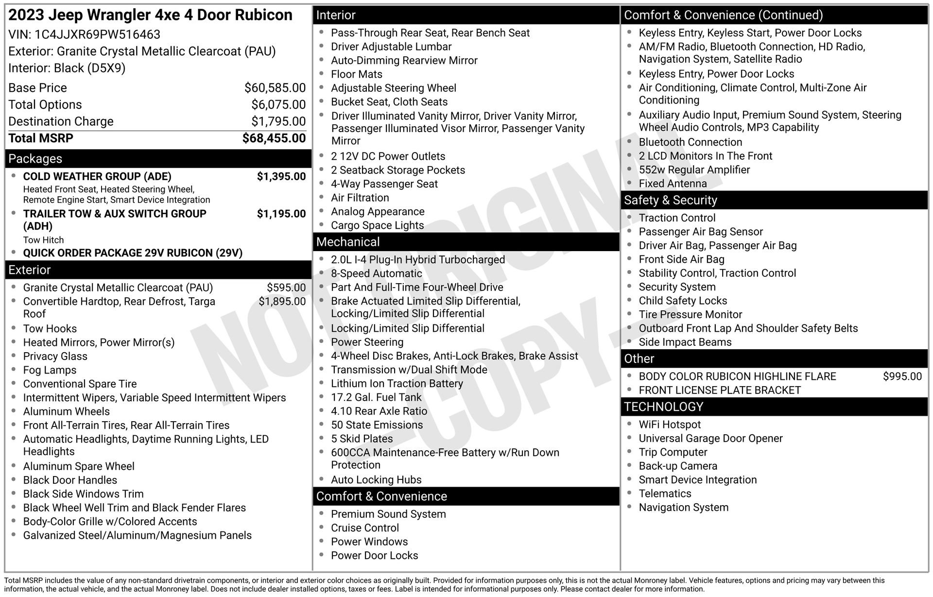 Used 2023 Jeep Wrangler Unlimited Rubicon 4xe w/ Cold Weather Group image 5