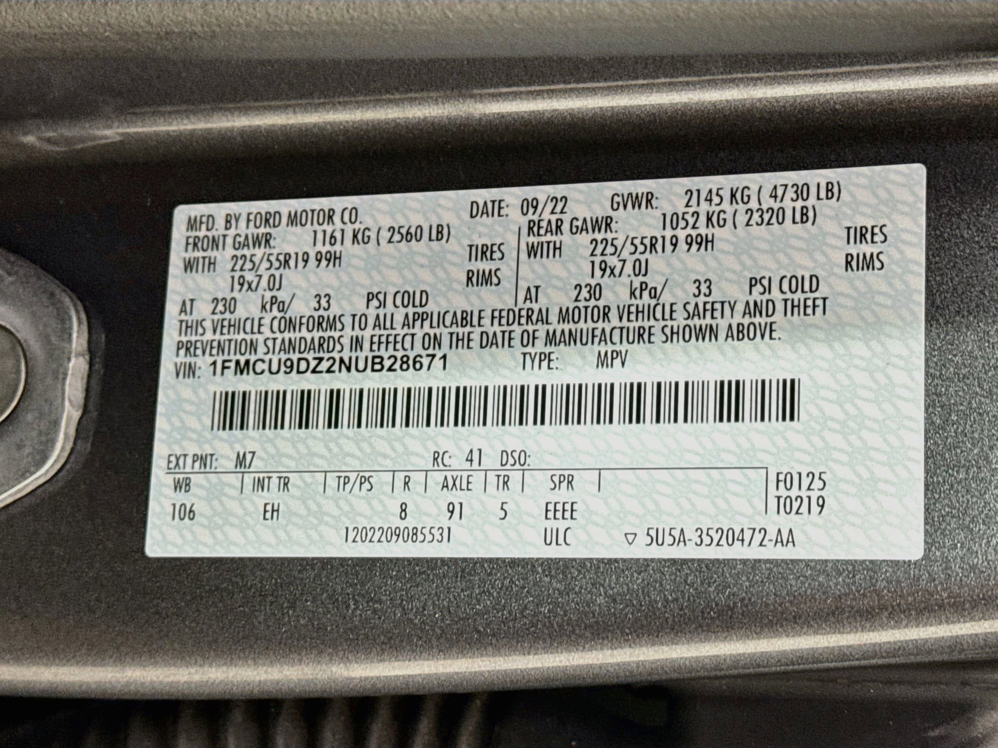 Used 2022 Ford Escape Titanium AWD/4WD image 30