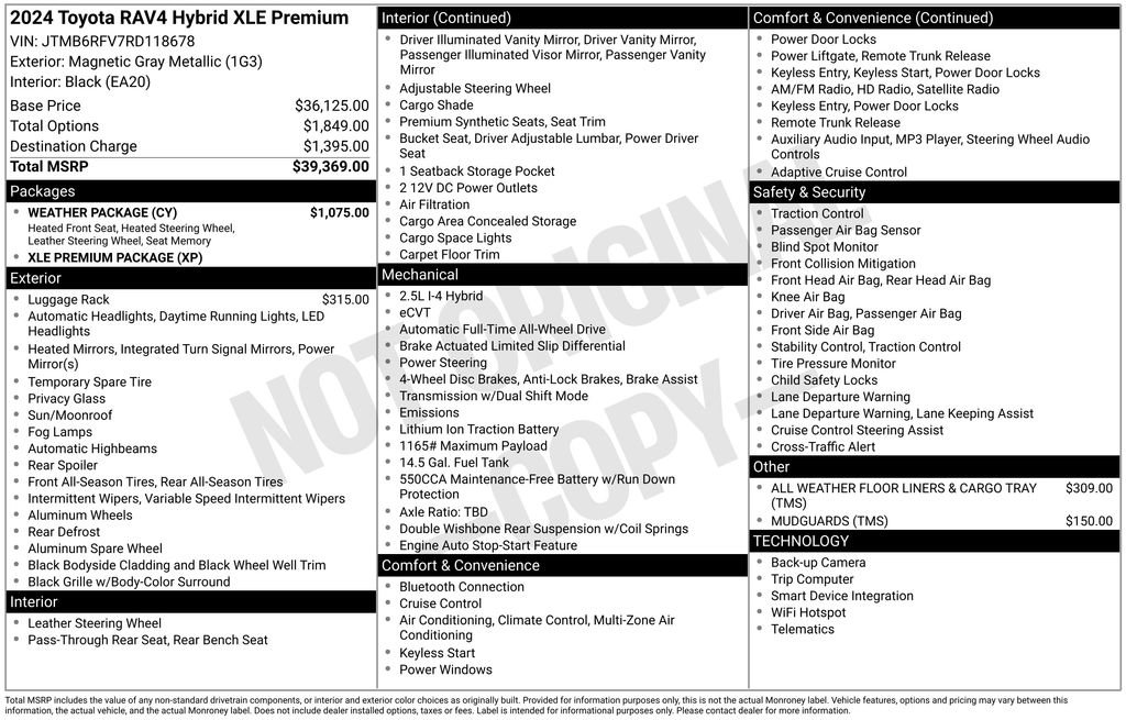 Used 2024 Toyota RAV4 XLE Premium w/ Weather Package image 42