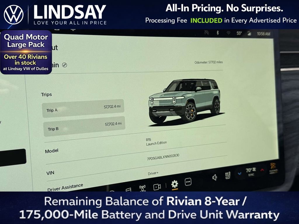 Used 2022 Rivian R1S Launch Edition image 16